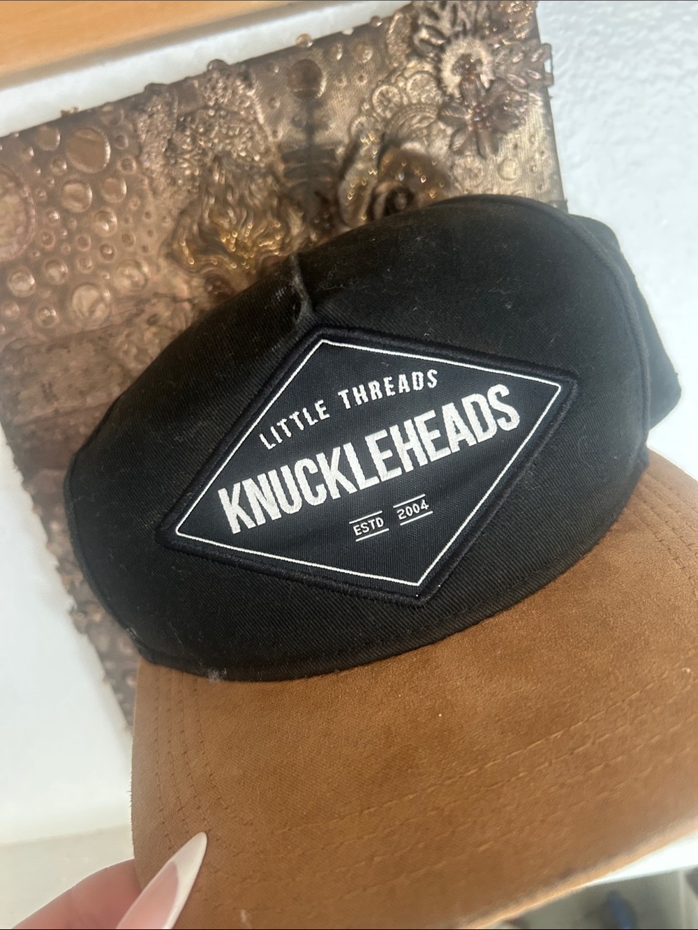 Two-Tone Black and Brown Men's Cap